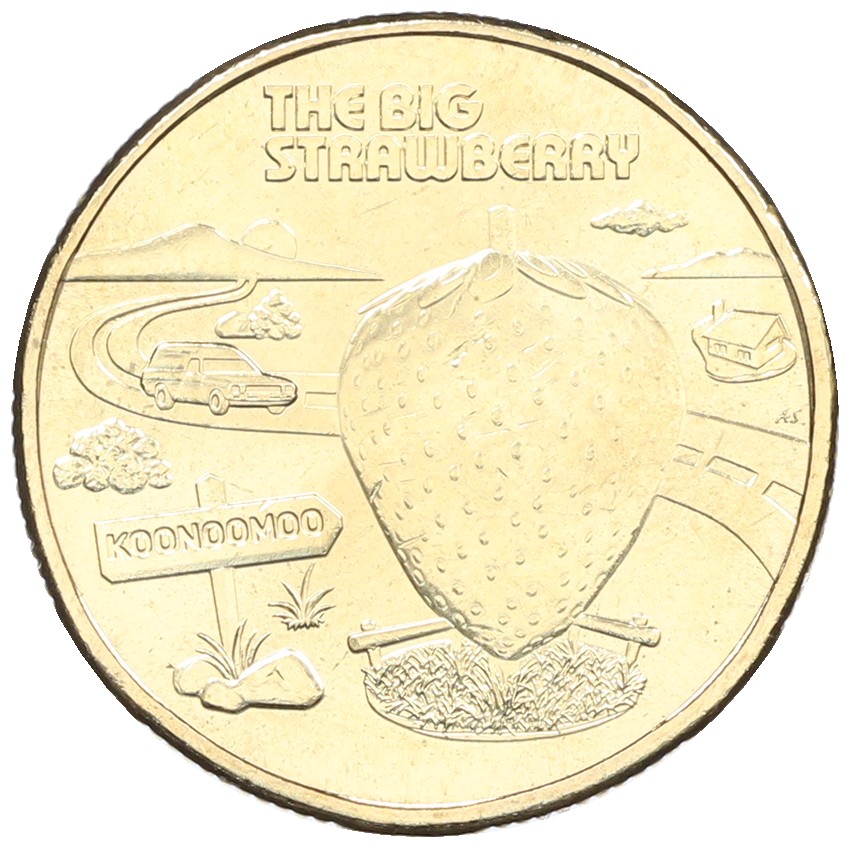 1 доллар 2025 года Австралия «Австралийские Большие Вещи — Большая Клубника» — Фото №1