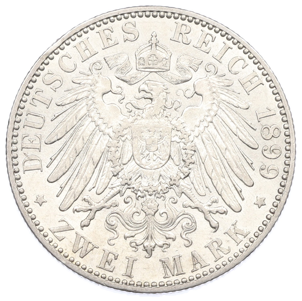 2 марки 1899 года Германия (Пруссия) — Фото №2