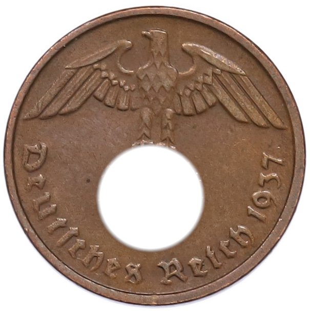 2 рейхспфеннига 1937 года D Германия — Фото №1