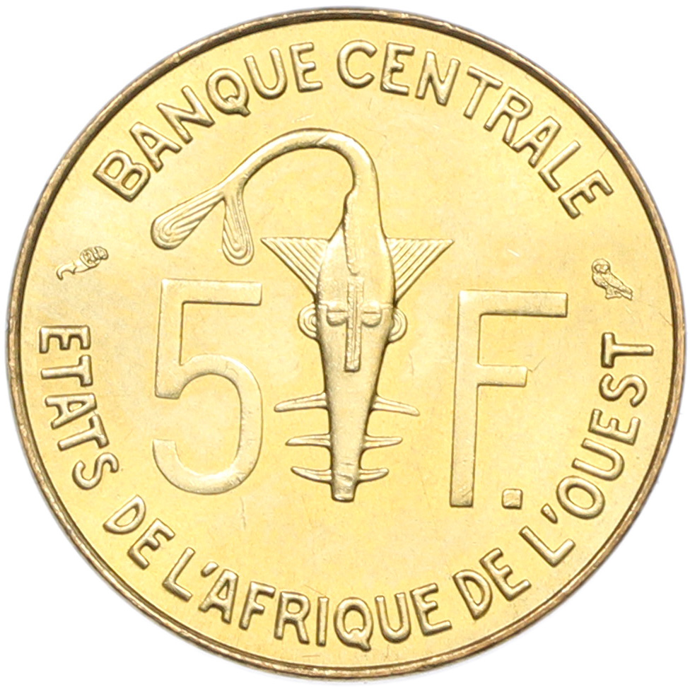 5 франков 1967 года Западно-Африканский валютный союз — Фото №2