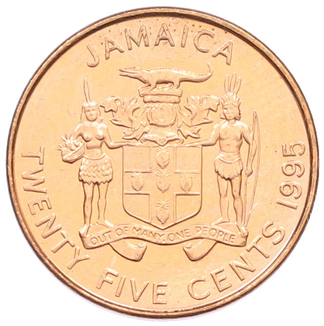 25 центов 1995 года Ямайка — Фото №1