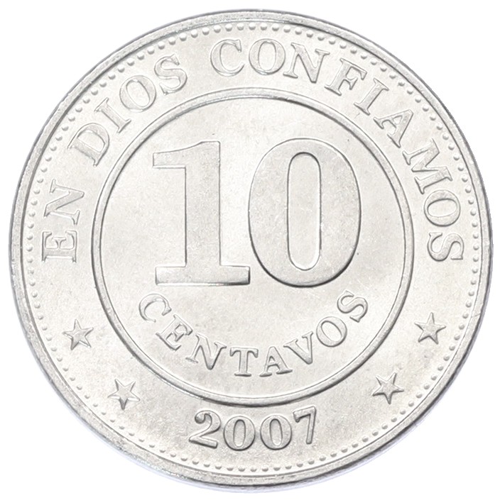 10 сентаво 2007 года Никарагуа — Фото №1