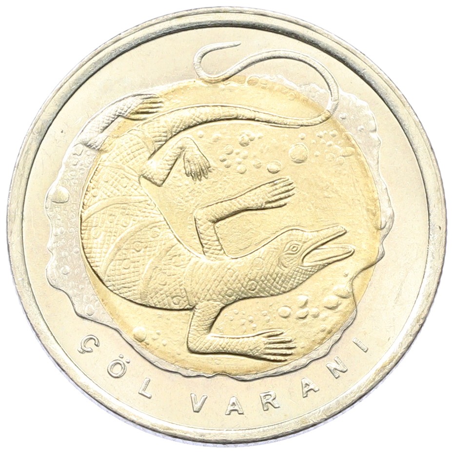 1 лира 2015 года Турция «Фауна Турции — Пустынный варан» — Фото №1