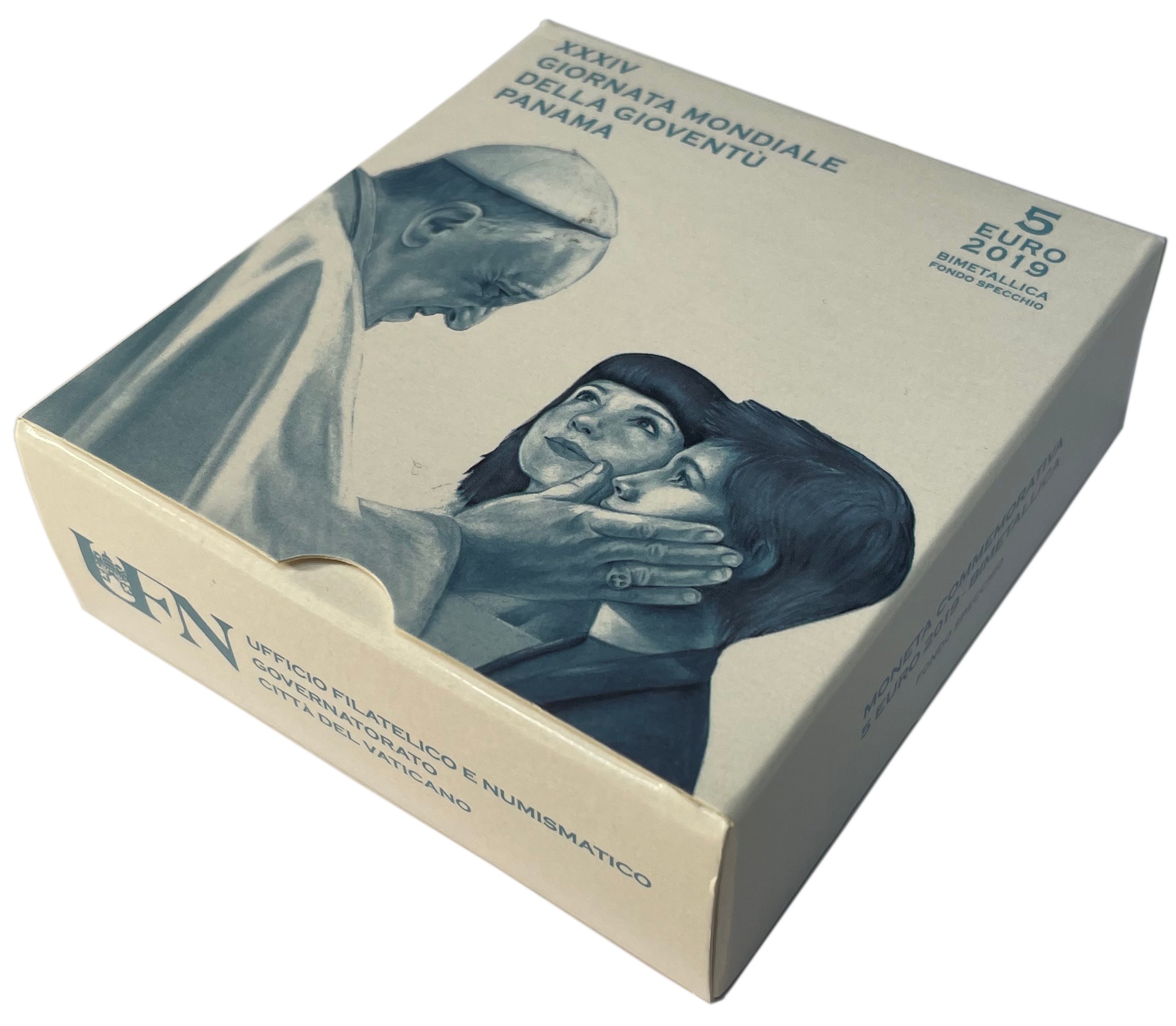 5 евро 2019 года Ватикан «34-й Всемирный День молодежи в Панаме» — Фото №4