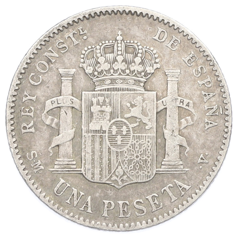 1 песета 1900 года Испания — Фото №2