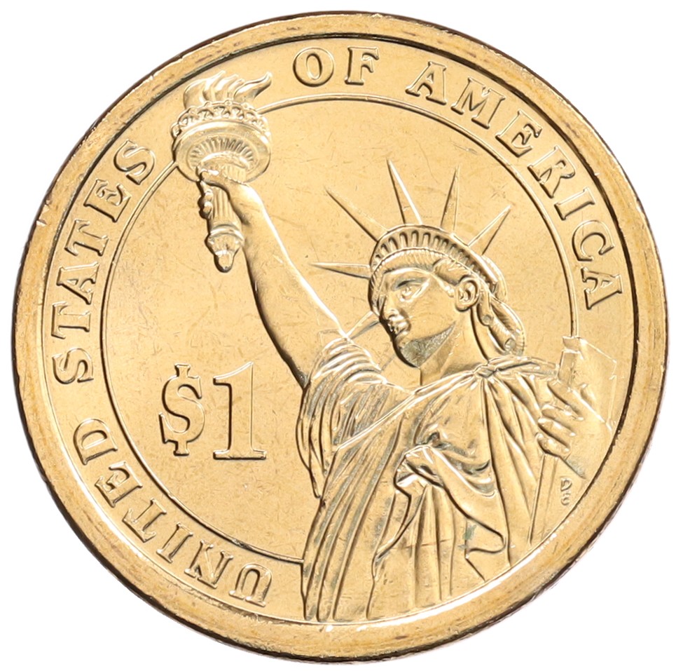 1 доллар 2009 года Р США «10-й президент США Джон Тайлер» — Фото №2