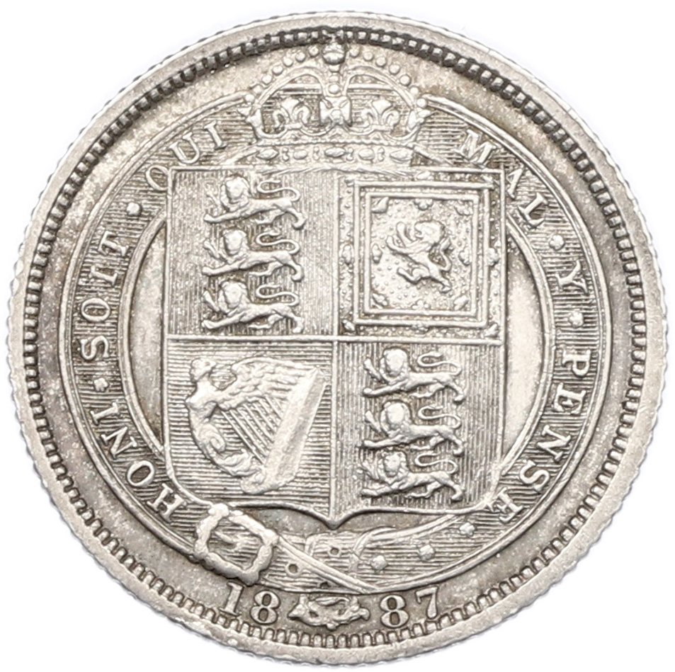 6 пенсов 1887 года Великобритания — Фото №1