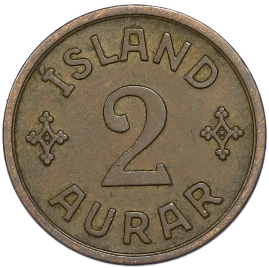 2 эйре 1938 года Исландия — Фото №2