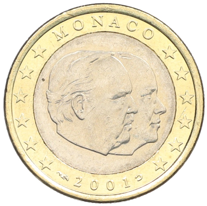 1 евро 2001 года Монако — Фото №1