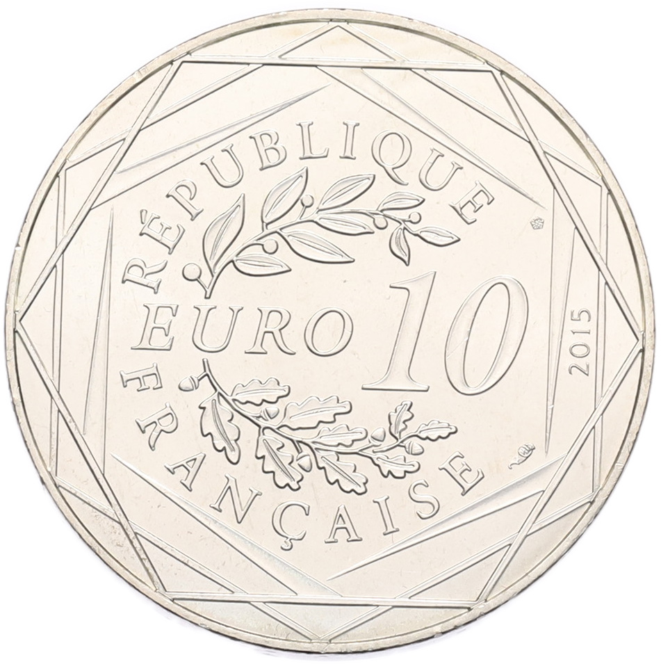 10 евро 2015 года Франция «Астерикс и Обеликс — Ссобака» — Фото №2
