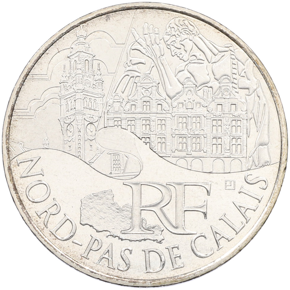 10 евро 2011 года Франция «Регионы Франции — Нор-Па-де-Кале» — Фото №1