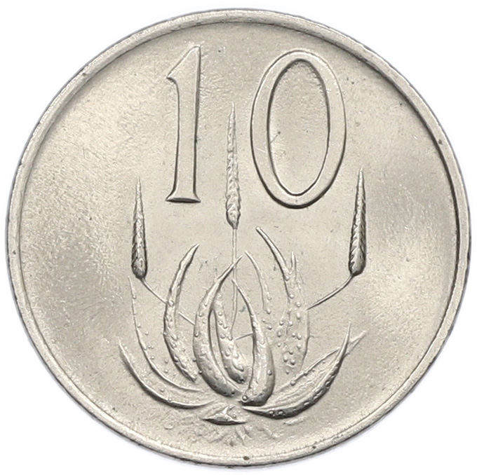 10 центов 1970 года ЮАР — Фото №1