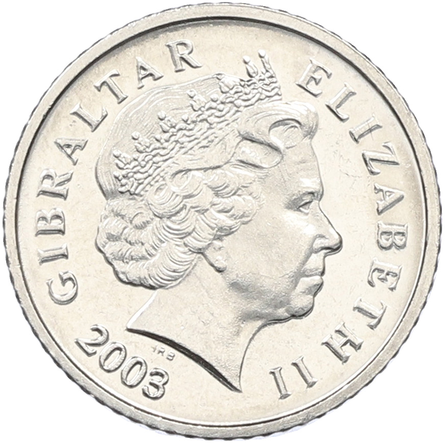 5 пенсов 2003 года Гибралтар — Фото №2