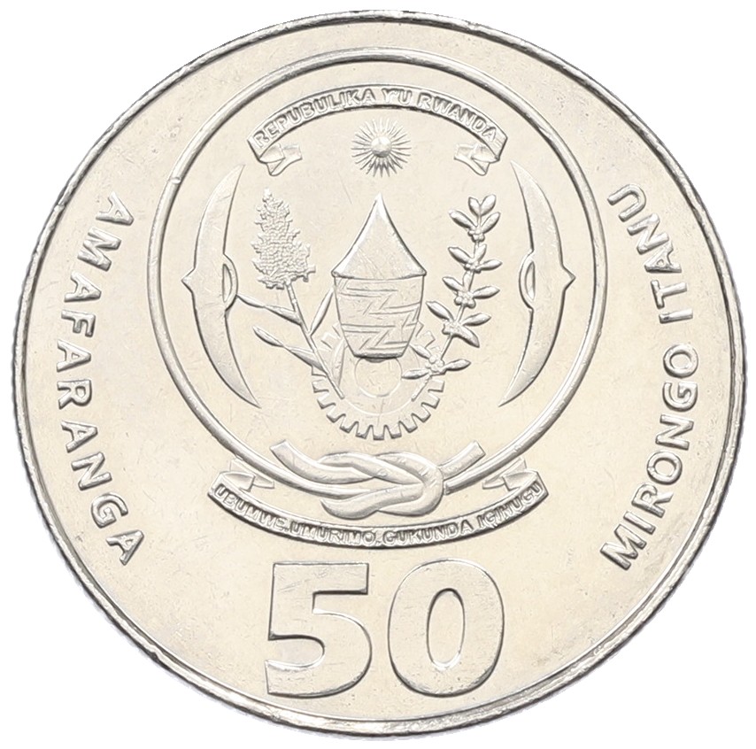 50 франков 2011 года Руанда — Фото №2