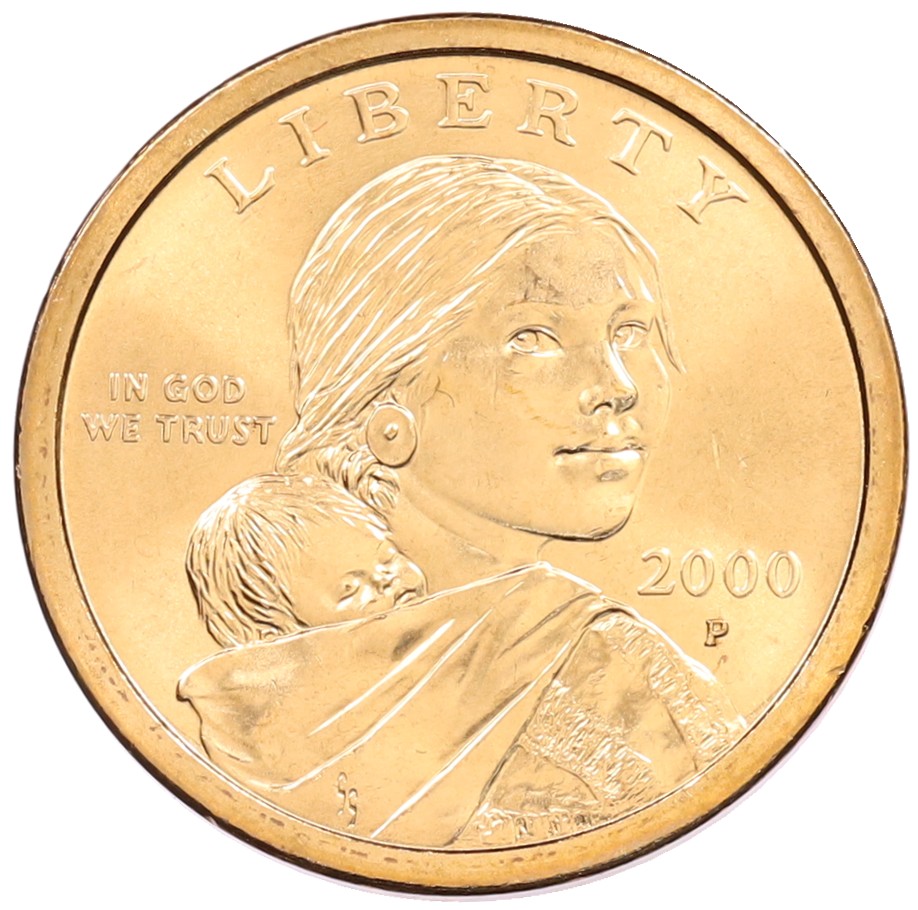1 доллар 2000 года P США Сакагавея «Парящий орел» — Фото №1