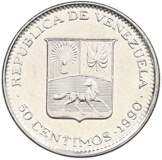 50 сентимо 1990 года Венесуэла — Фото №1