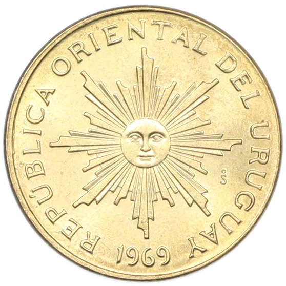 1 песо 1969 года Уругвай — Фото №1