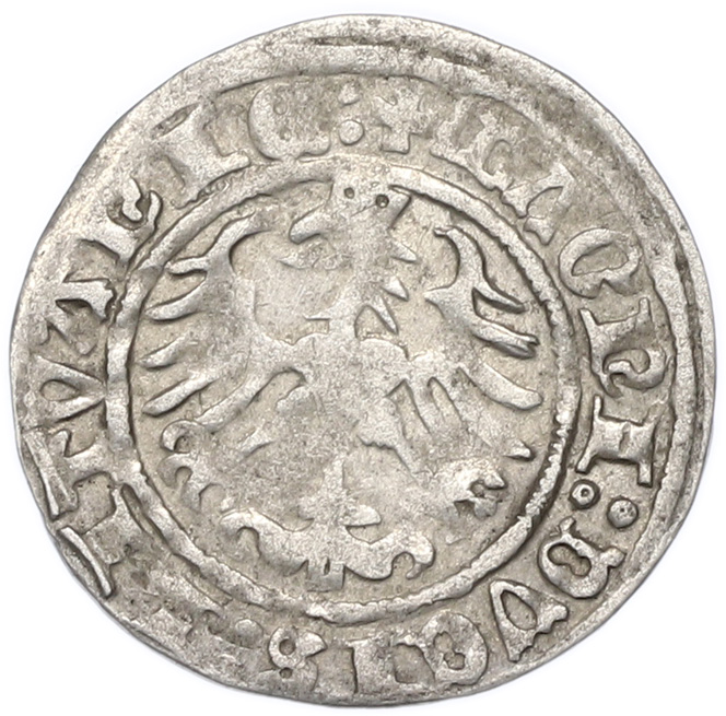 1/2 гроша 1514 года Литва — Сигизмунд I Старый — Фото №2