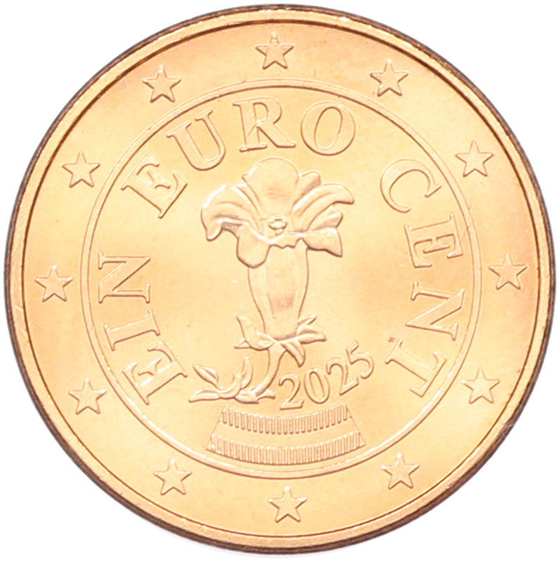 1 евроцент 2025 года Австрия — Фото №1