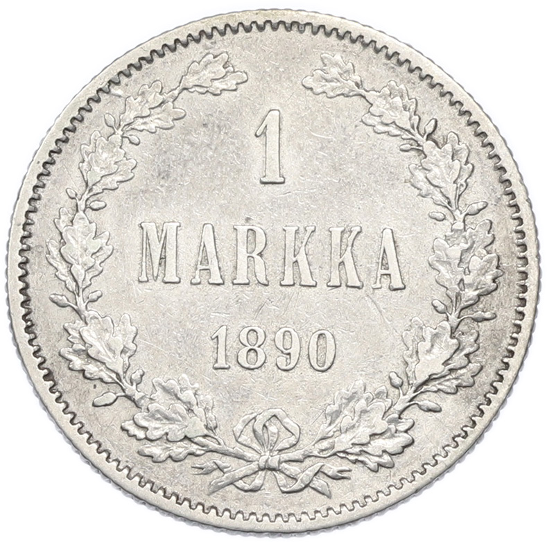 1 марка 1890 года Русская Финляндия — Фото №1