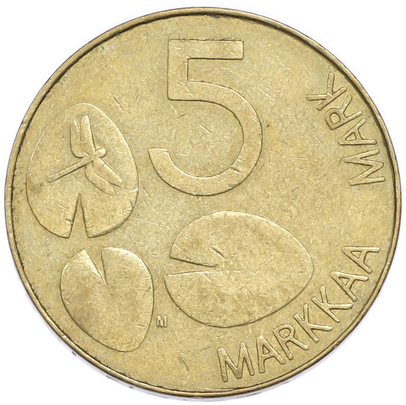 5 марок 1993 года Финляндия — Фото №2
