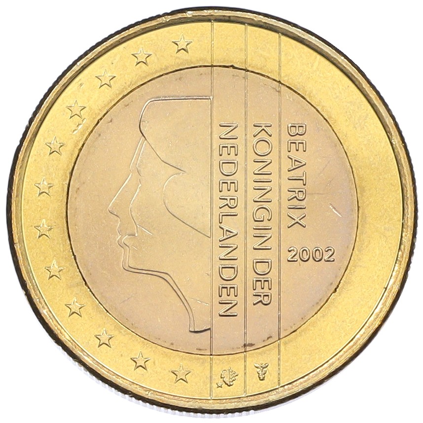1 евро 2002 года Нидерланды — Фото №1