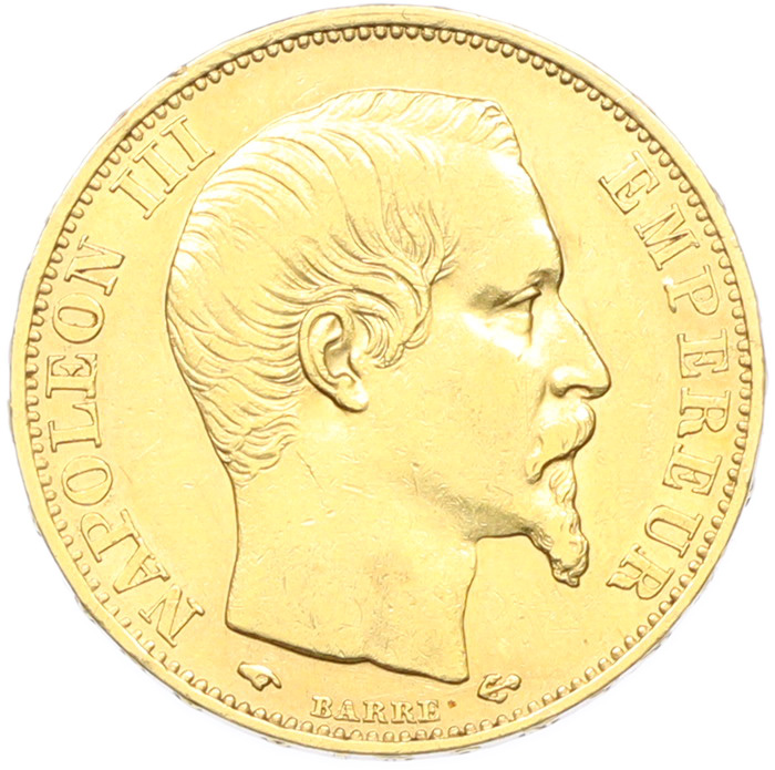 20 франков 1859 года A Франция — Фото №2