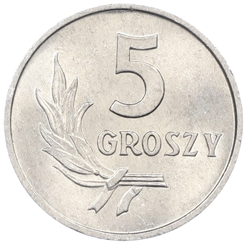 5 грошей 1971 года Польша — Фото №1