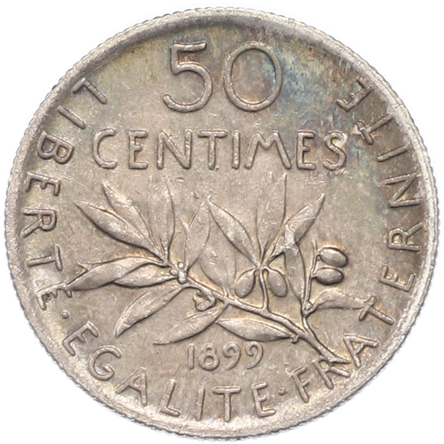 50 сантимов 1899 года Франция — Фото №1