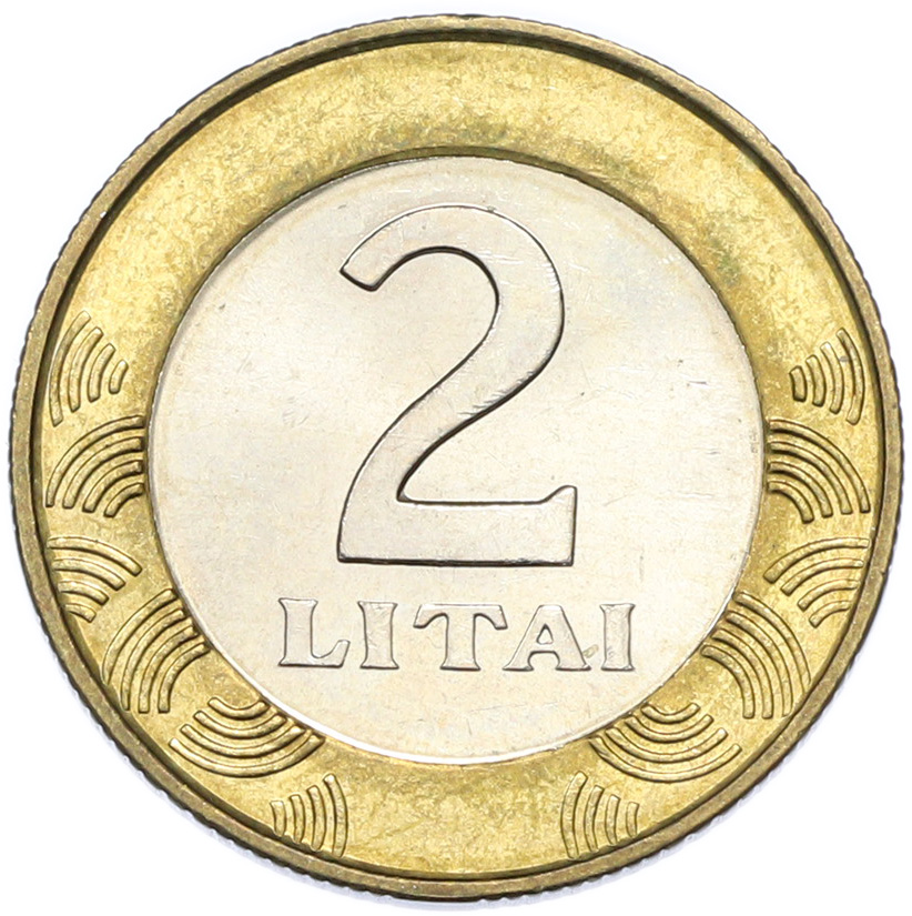 2 лита 1999 года Литва — Фото №2