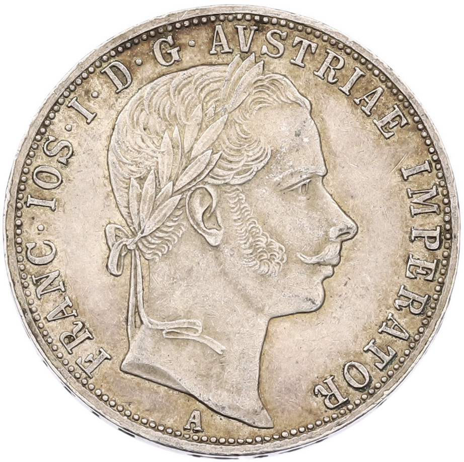 1 флорин 1860 года Австрия — Фото №2