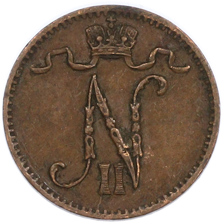 1 пенни 1907 года Русская Финляндия — Фото №2