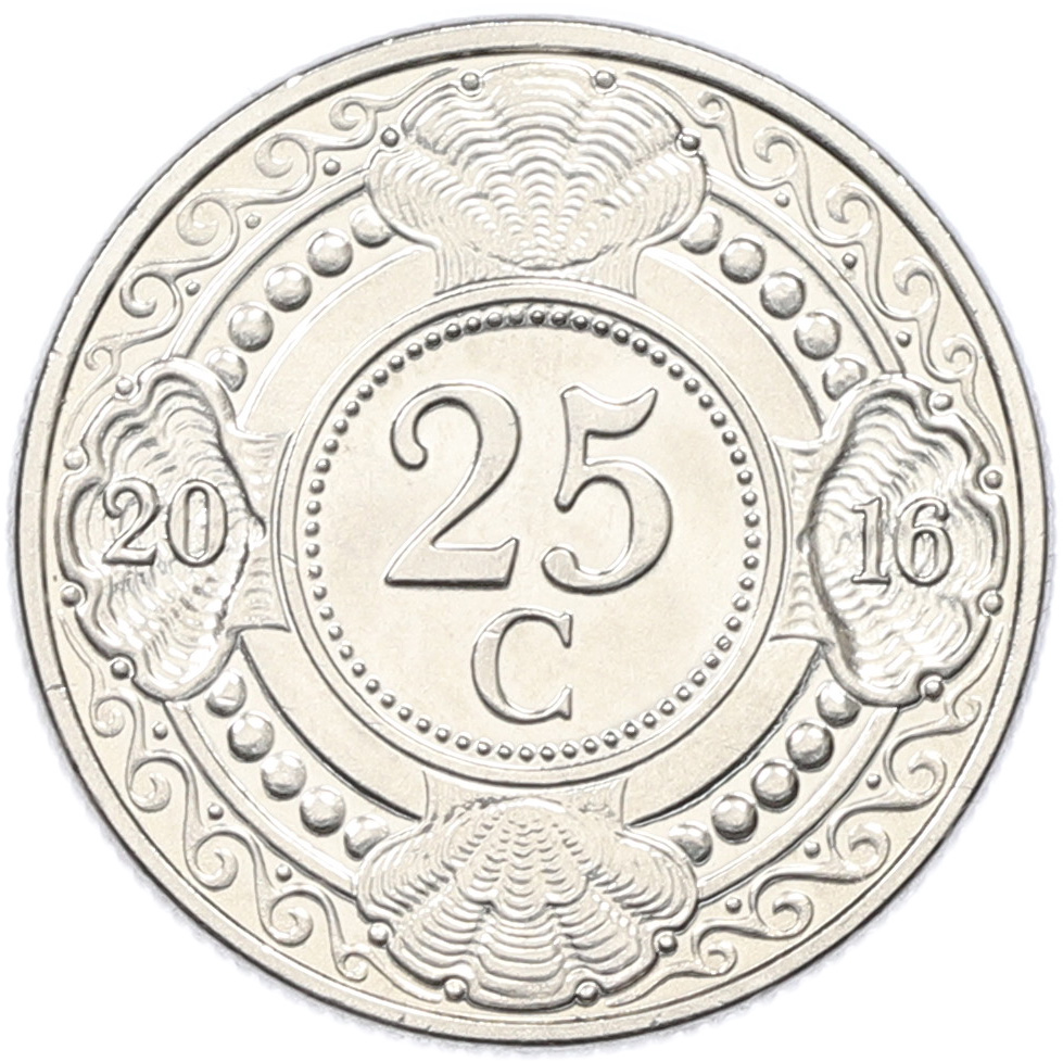 25 центов 2016 года Нидерландские Антильские острова — Фото №1