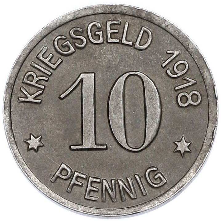 10 пфеннигов 1918 года Германия — город Лаубан (Нотгельд) — Фото №2