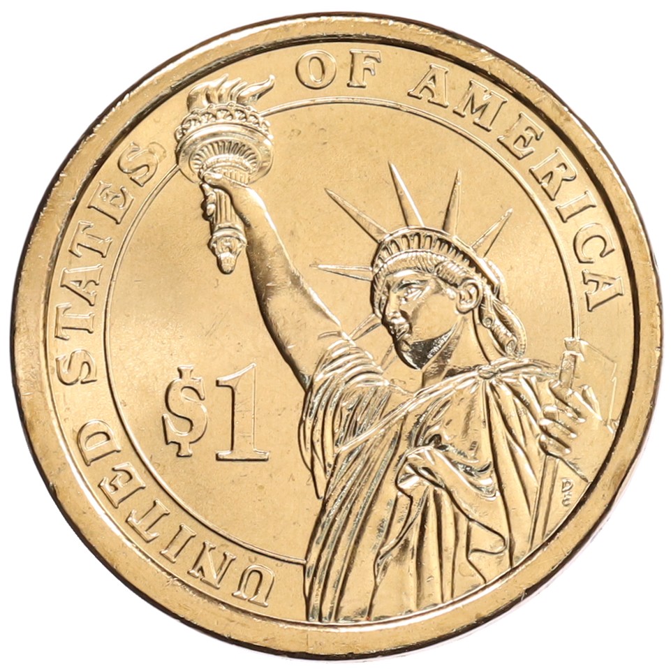 1 доллар 2012 года P США «23-й президент США Бенджамин Гаррисон» — Фото №2