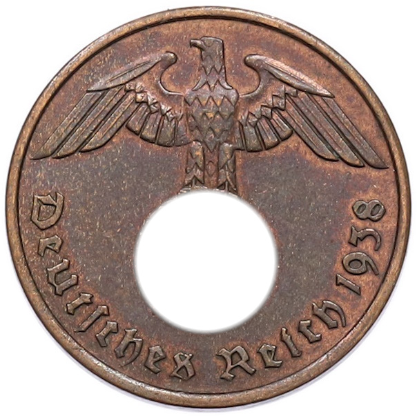 2 рейхспфеннига 1938 года A Германия — Фото №1
