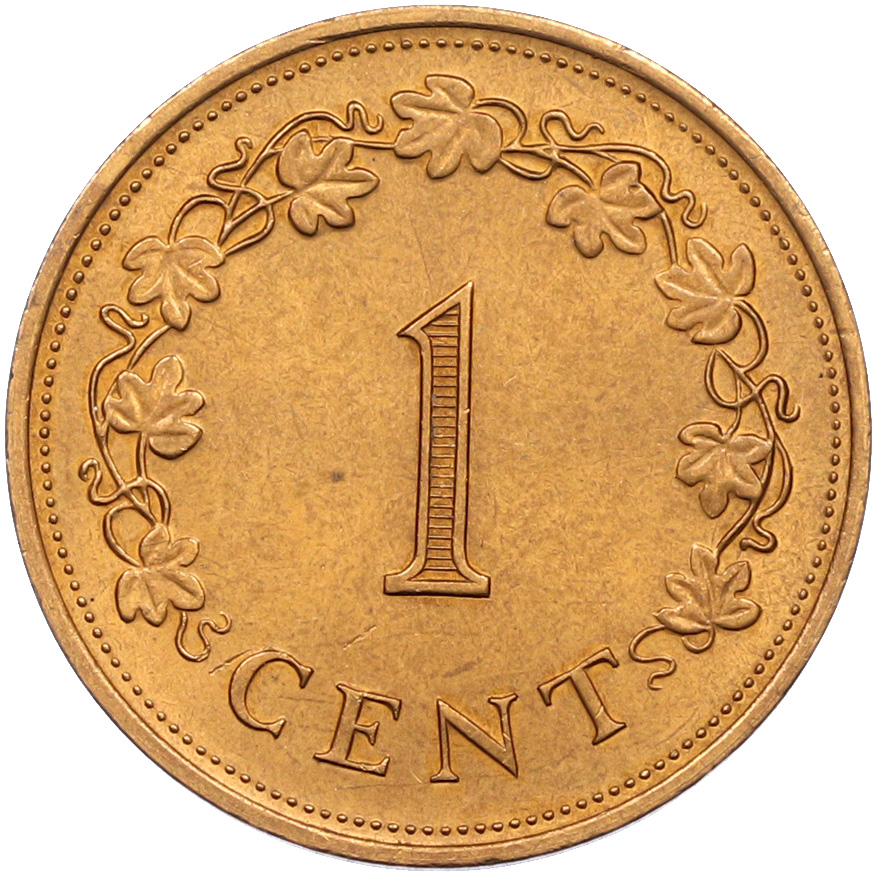 1 цент 1977 года Мальта — Фото №2