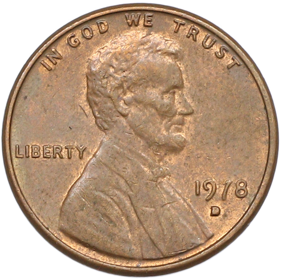 1 цент 1978 года D США — Фото №1