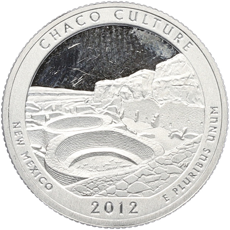1/4 доллара (25 центов) 2012 года S США «Национальные парки — №12 Национальный исторический парк Чако» — Фото №1