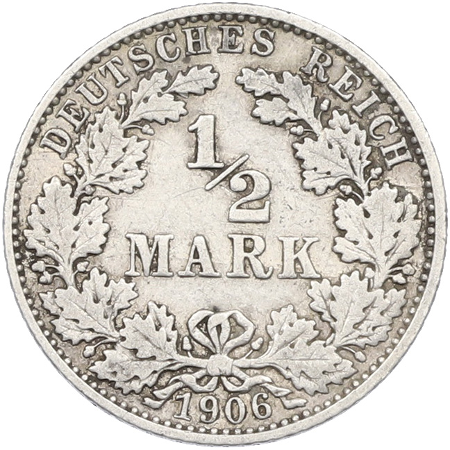 1/2 марки 1906 года E Германия — Фото №1