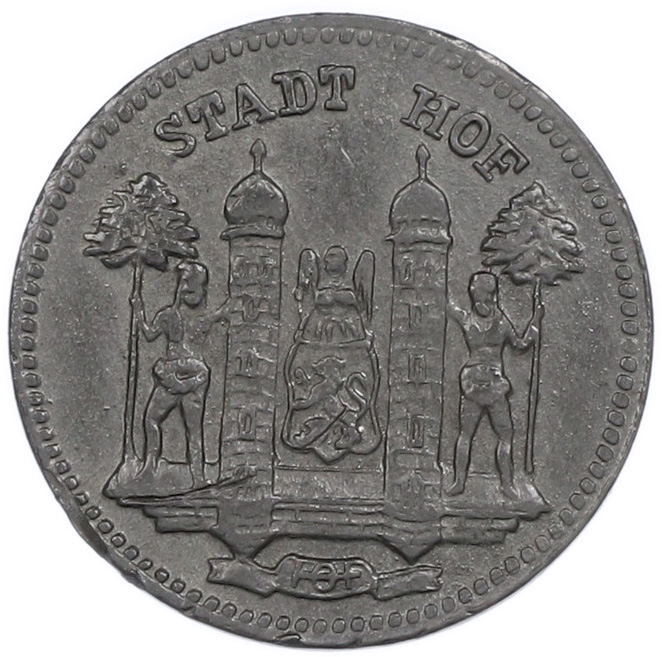 10 пфеннигов 1918 года Германия — город Хоф (Нотгельд) — Фото №1