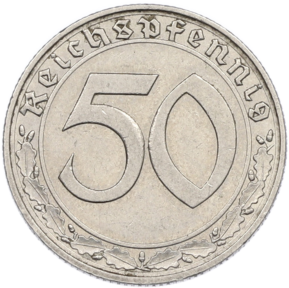 50 рейхспфеннигов 1938 года J Германия — Фото №2