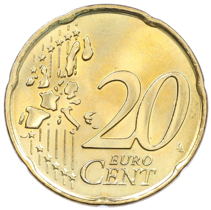 20 евроцентов 2002 года Италия — Фото №2