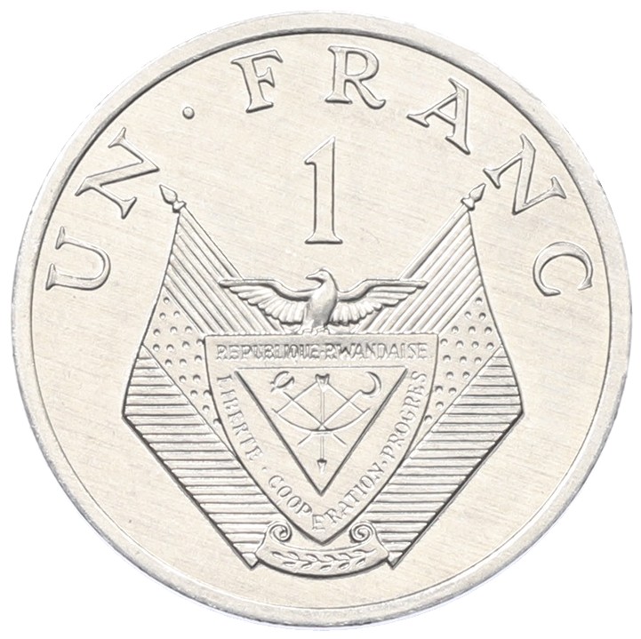 1 франк 1985 года Руанда — Фото №2