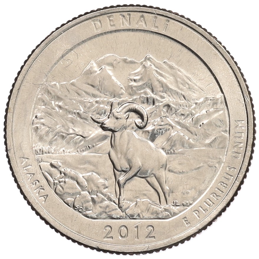 1/4 доллара (25 центов) 2012 года P США «Национальные парки — №15 Национальный парк Денали» — Фото №1