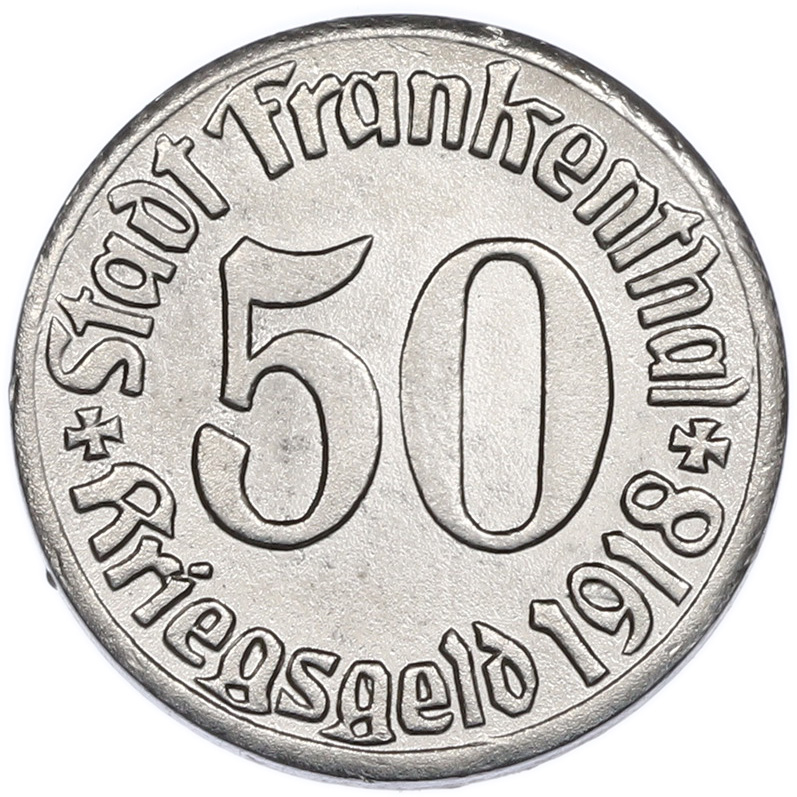 50 пфеннигов 1918 года Германия — город Франкенталь (Нотгельд) — Фото №2