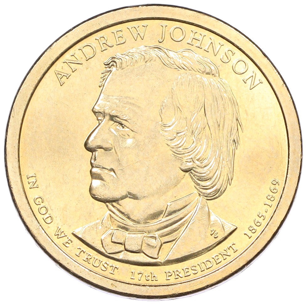 1 доллар 2011 года (P) США «17-й президент США Эндрю Джонсон» — Фото №1