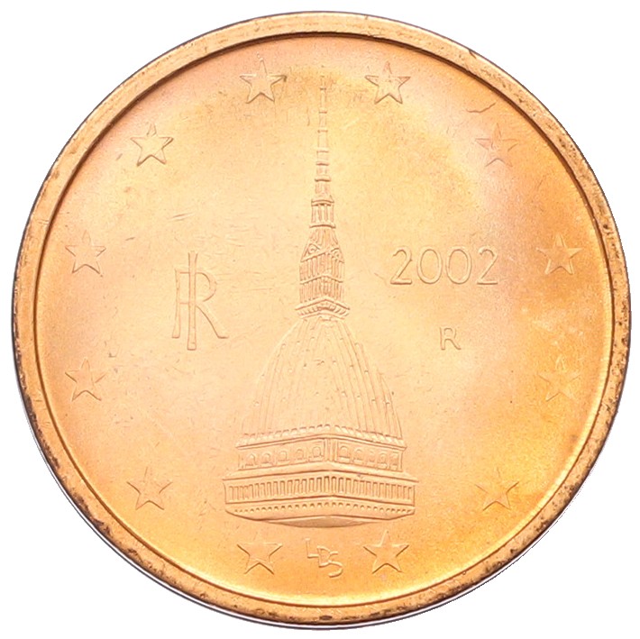 2 евроцента 2002 года Италия — Фото №1