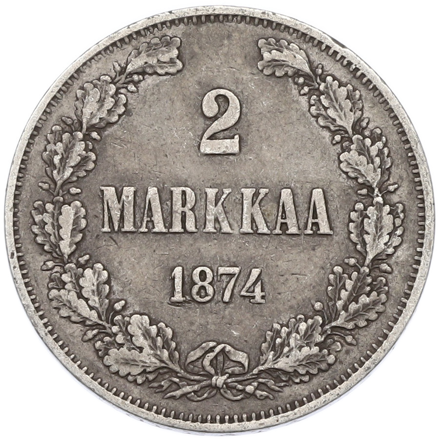 2 марки 1874 года Русская Финляндия — Фото №1