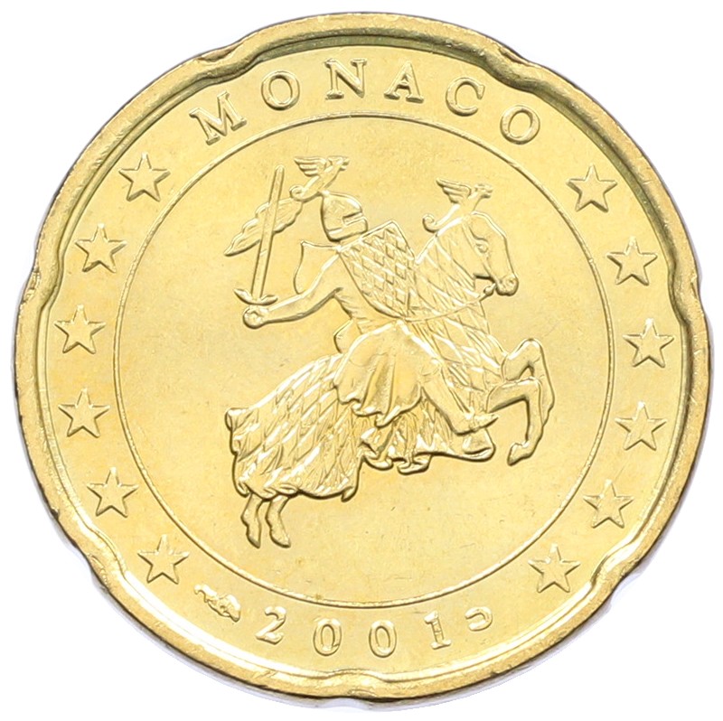 20 евроцентов 2001 года Монако — Фото №1